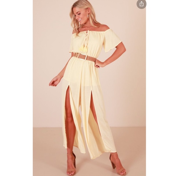 SHOWPO Mistaken Identity Yellow Jumpsuit - Picture 2 of 6